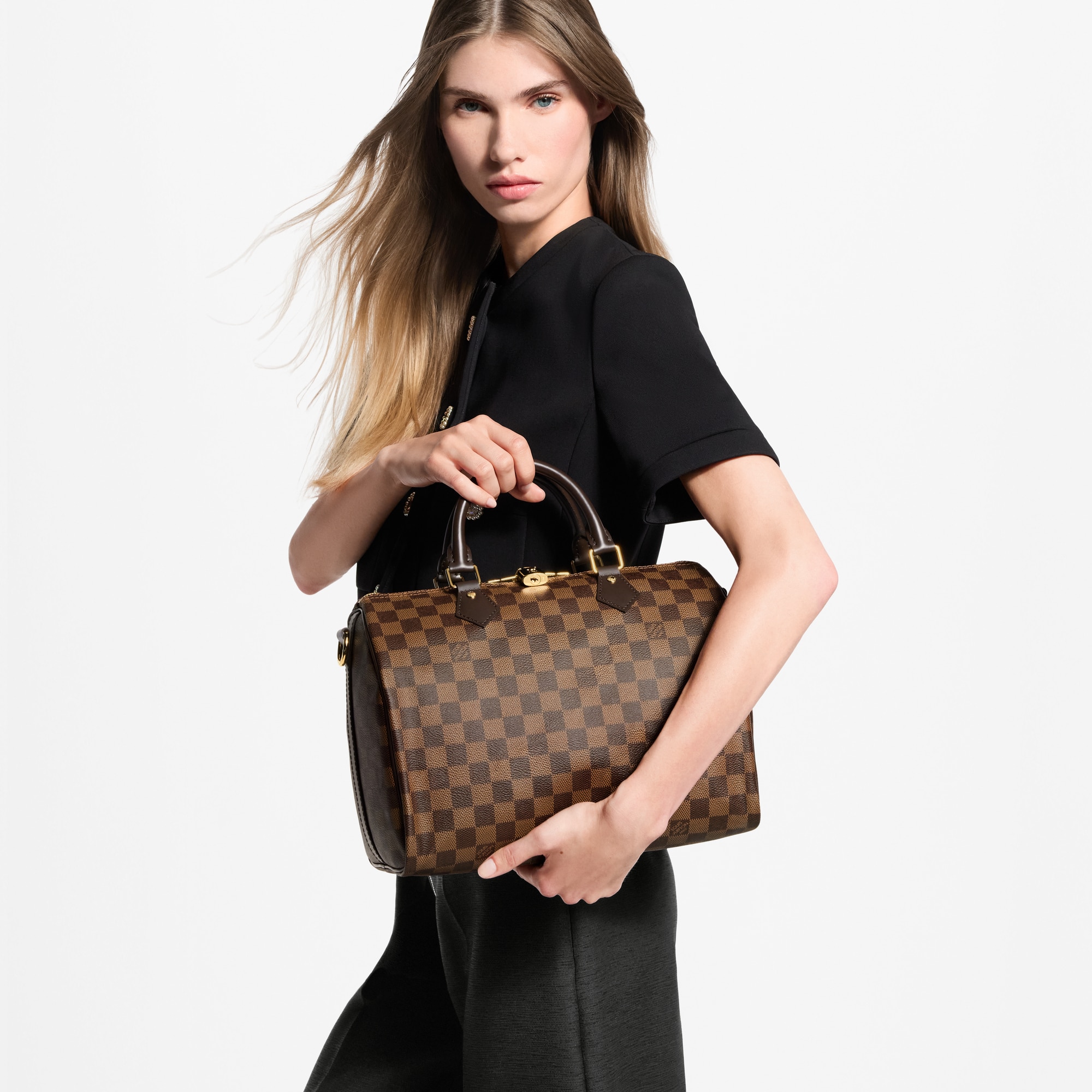 Speedy Bandoulière 30 Damier Ebene - Handbags | Louis Vuitton India